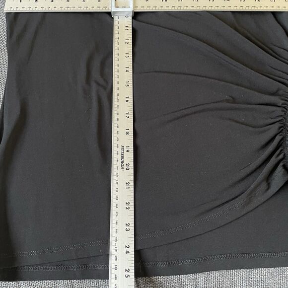 NEW Croft & Barrow Side Ruched‎  3/4 Sleeve Draped Black Shirt NWT Womens Medium - Picture 10 of 12